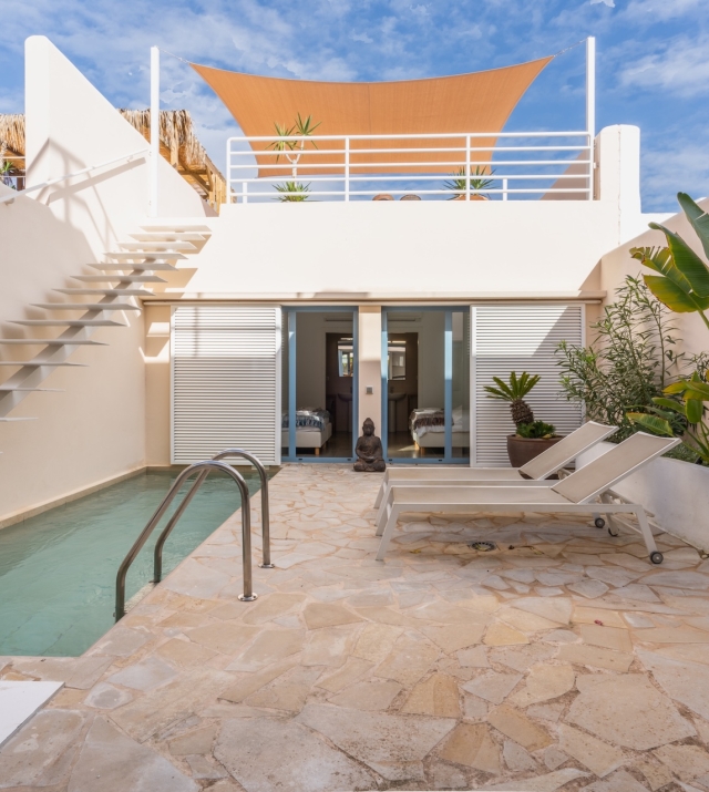 Resa Estates Ibiza sale ted koop Cala Tarida patio townhouse pool .JPG